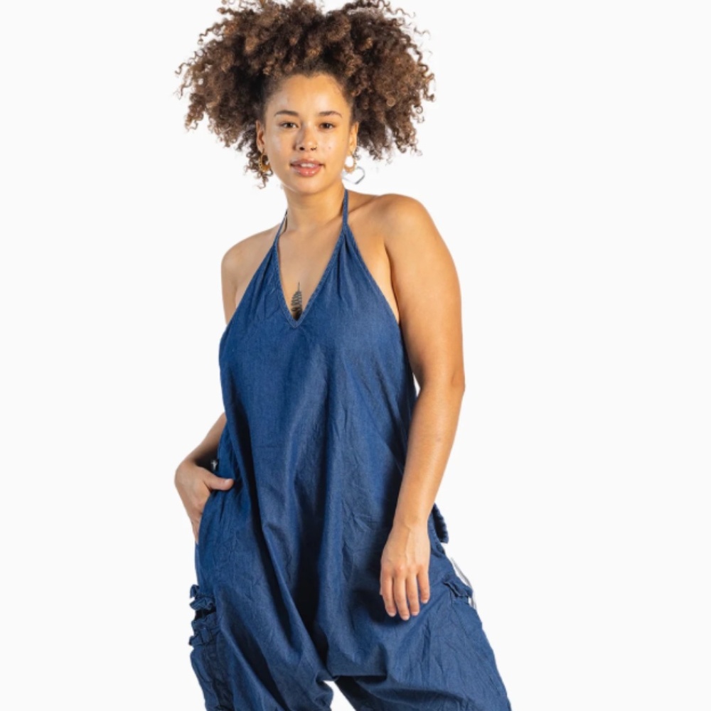Buddha Pant Savannah Jumper in lightweight chambray size XS